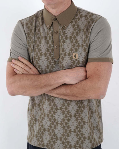 Gabicci Vintage Stewart Oxford Poloshirt Elmwood