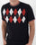 Gabicci Vintage Diamond Argyle Crew Knit Navy