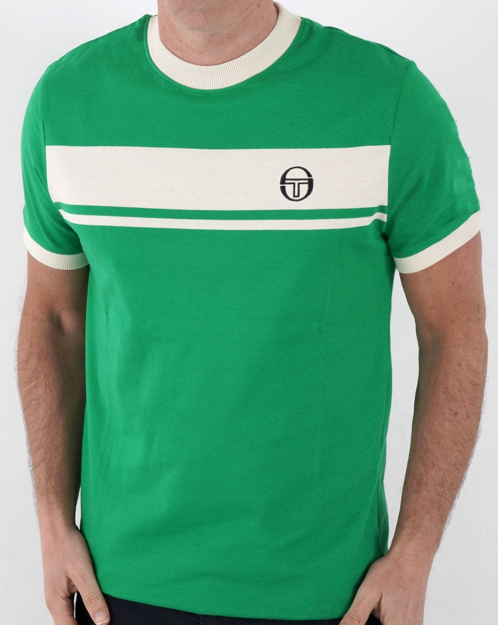 Sergio Tacchini Masters T-Shirt Grün/Off-White