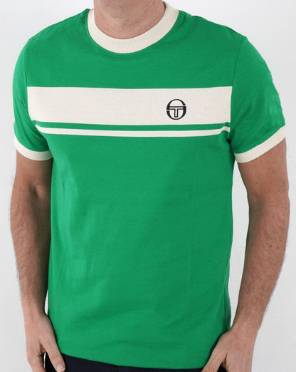 Sergio Tacchini Masters T-Shirt Grün/Off-White