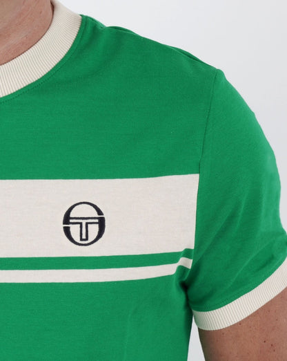 Sergio Tacchini Masters T-Shirt Grün/Off-White