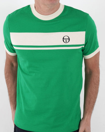Sergio Tacchini Masters T-Shirt Grün/Off-White