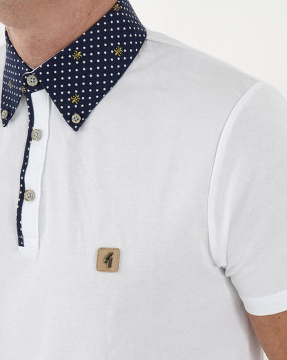 Gabicci Vintage Renfro Woven Polo Weiß