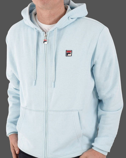 Fila Vintage – Kapuzenjacke mit durchgehendem Reißverschluss in weichem Himmelblau