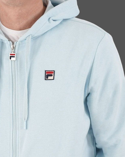 Fila Vintage – Kapuzenjacke mit durchgehendem Reißverschluss in weichem Himmelblau