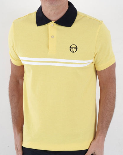 Sergio Tacchini Supermac Poloshirt Gelb/Weiß/Marineblau