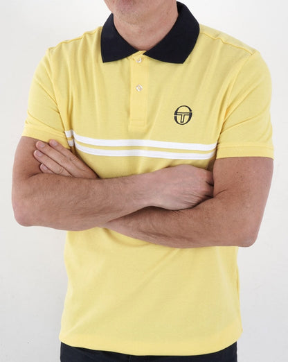 Sergio Tacchini Supermac Poloshirt Gelb/Weiß/Marineblau