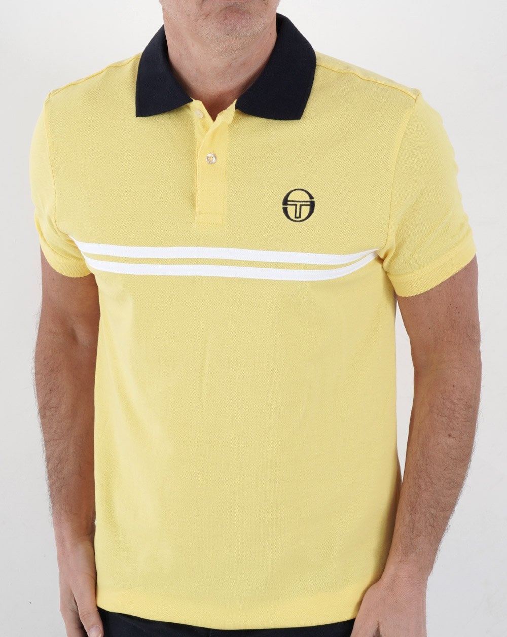 Sergio Tacchini Supermac Poloshirt Gelb/Weiß/Marineblau