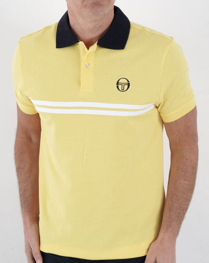Sergio Tacchini Supermac Poloshirt Gelb/Weiß/Marineblau
