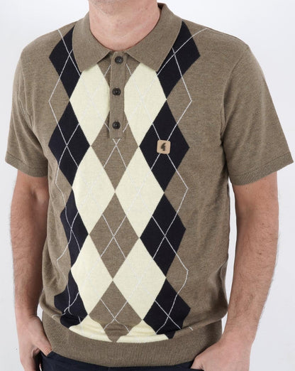 Gabicci Vintage Bogart Diamond Strickpolo