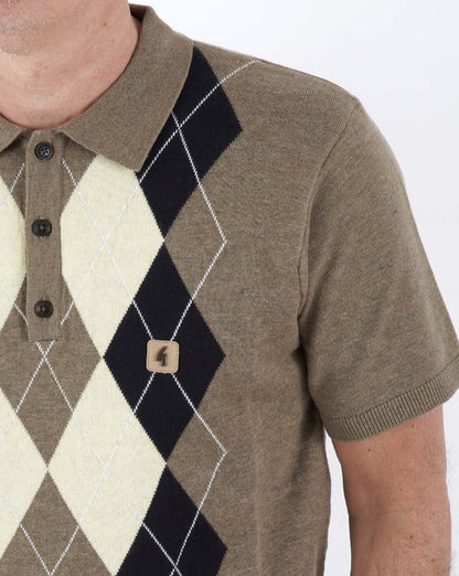 Gabicci Vintage Bogart Diamond Strickpolo