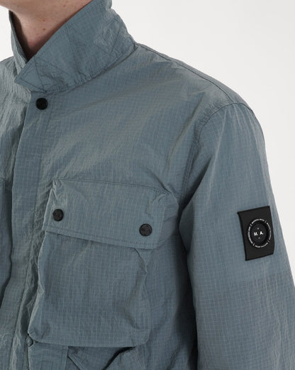 Marshall Artist – Ripstop-Überhemd in Stahlblau