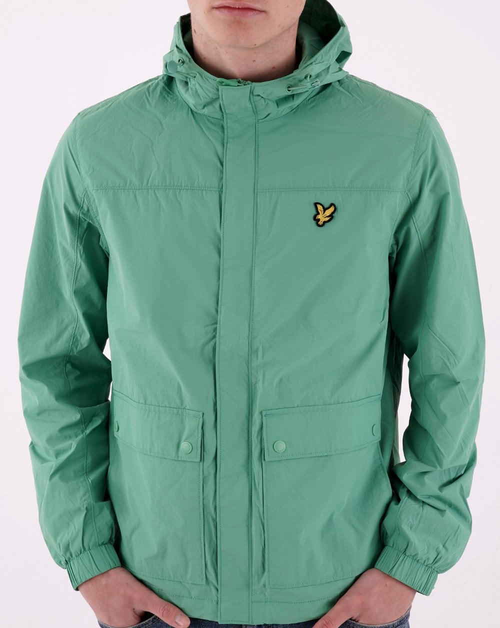 Lyle &amp; Scott – Kapuzenjacke mit Tasche, Jadegrün