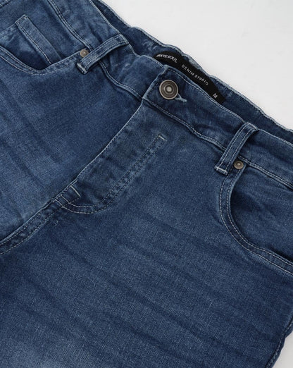 Jeansshorts in heller Waschung
