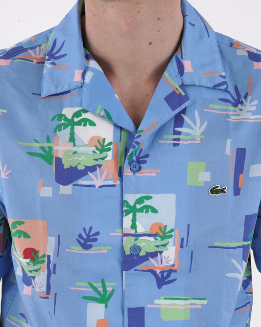 Lacoste Lacoste Cuban Kurzarmhemd Blau