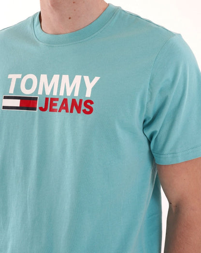 Tommy Jeans Corp Logo T-Shirt Blau