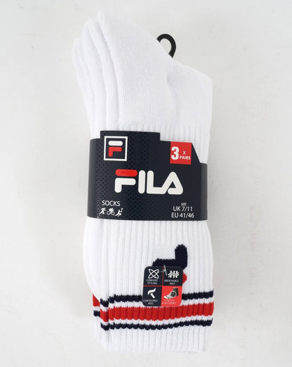 Fila Vintage 3er-Pack Socken Weiß