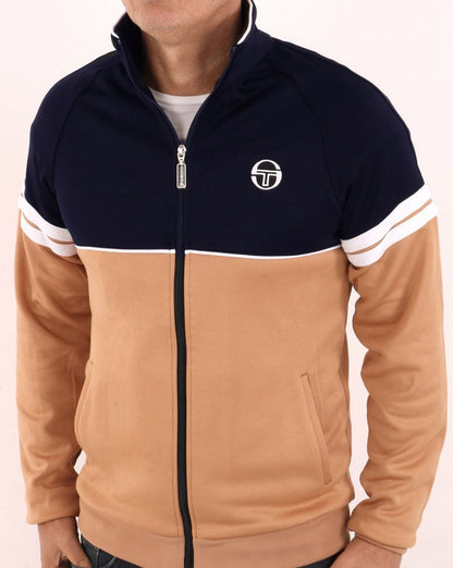 Sergio Tacchini Orion Trainingsjacke Marineblau/Hellbraun