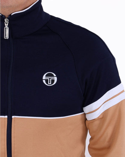 Sergio Tacchini Orion Trainingsjacke Marineblau/Hellbraun