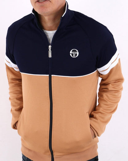 Sergio Tacchini Orion Trainingsjacke Marineblau/Hellbraun