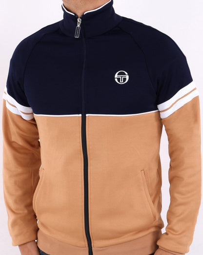 Sergio Tacchini Orion Trainingsjacke Marineblau/Hellbraun