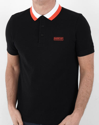 Barbour International Ampere Polo Schwarz