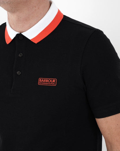 Barbour International Ampere Polo Schwarz