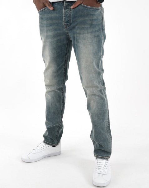Pretty Green Elwood Slim Fit Jeans Light Wash