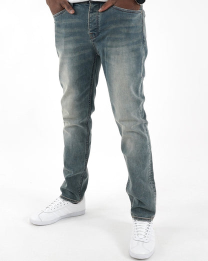 Pretty Green – Schmal geschnittene Jeans „Elwood“ in heller Waschung