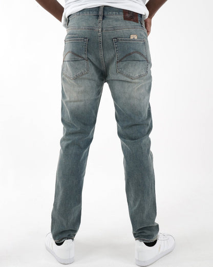 Pretty Green – Schmal geschnittene Jeans „Elwood“ in heller Waschung