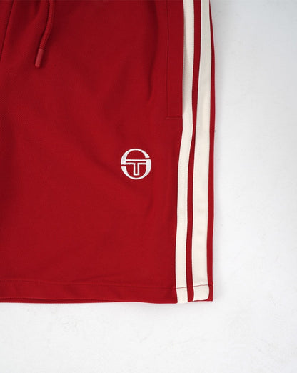Sergio Tacchini Gestreifte Freizeitshorts Rot