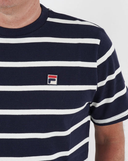 Fila Vintage Stripe T-Shirt Marineblau/Off-Weiß