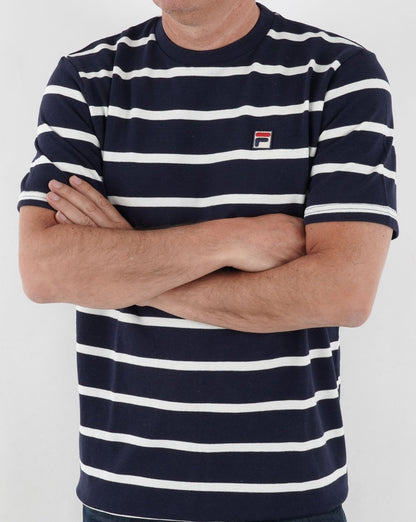 Fila Vintage Stripe T-Shirt Marineblau/Off-Weiß
