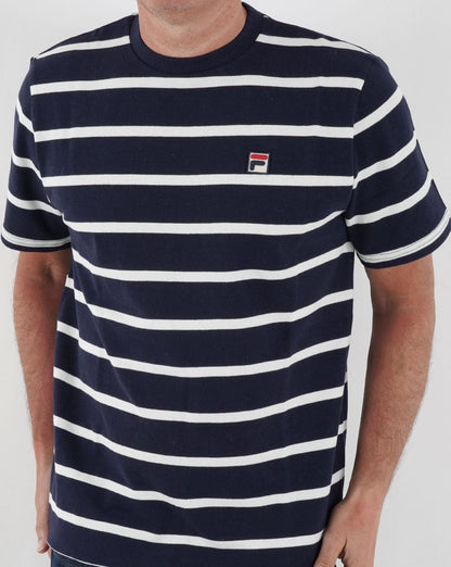 Fila Vintage Stripe T-Shirt Marineblau/Off-Weiß