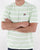 Fila Vintage Stripe Pique T Shirt Soft Green/White