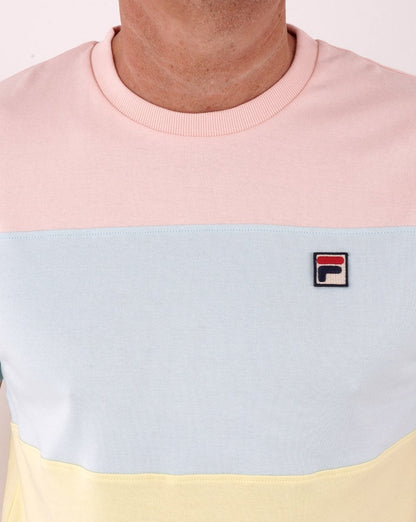Fila Vintage Pastel Block T-Shirt Rosa/Himmelblau/Gelb