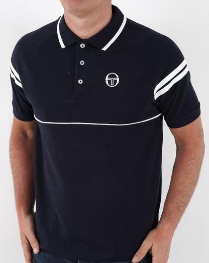 Sergio Tacchini Orion Poloshirt Marineblau/Weiß