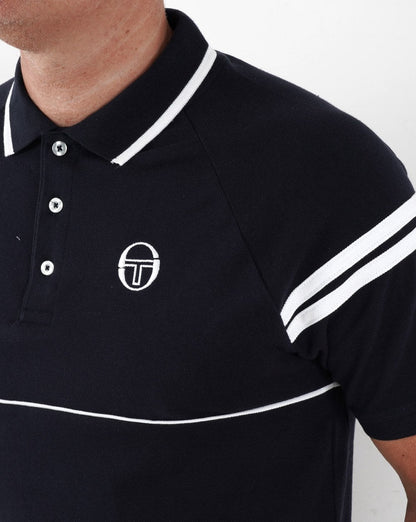 Sergio Tacchini Orion Poloshirt Marineblau/Weiß