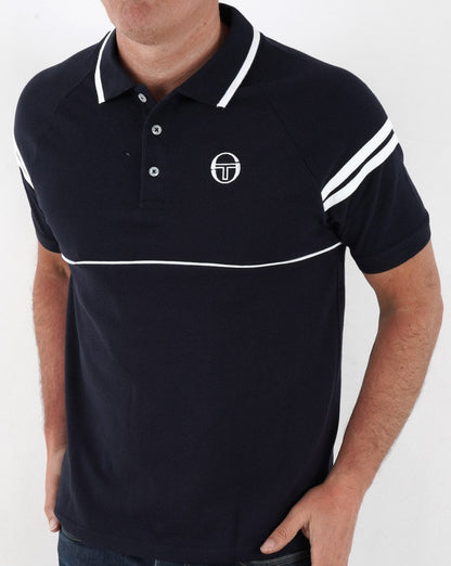 Sergio Tacchini Orion Poloshirt Marineblau/Weiß