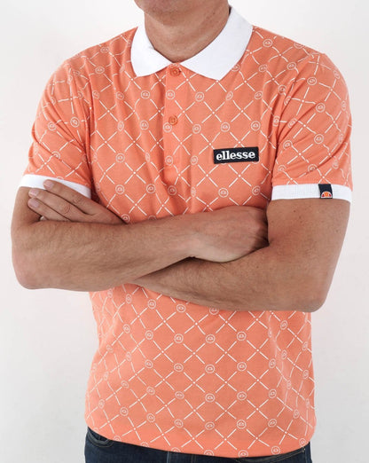 Ellesse – Defy – Poloshirt in Koralle