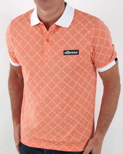 Ellesse – Defy – Poloshirt in Koralle
