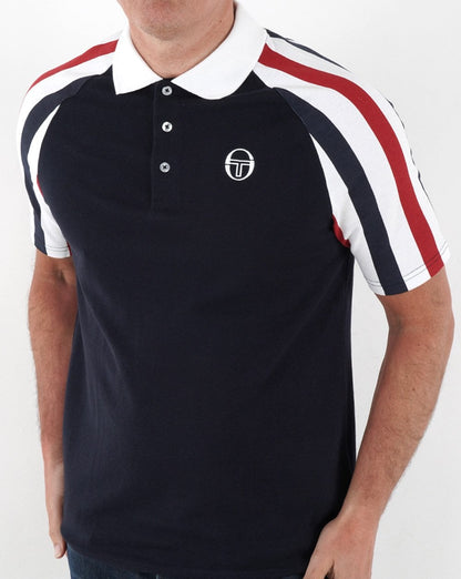 Sergio Tacchini Blow Poloshirt Marineblau/Weiß/Rot