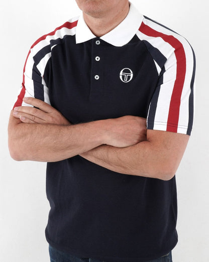 Sergio Tacchini Blow Poloshirt Marineblau/Weiß/Rot