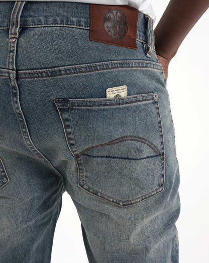 Pretty Green Erwood Slim Fit Jeans Hellblau