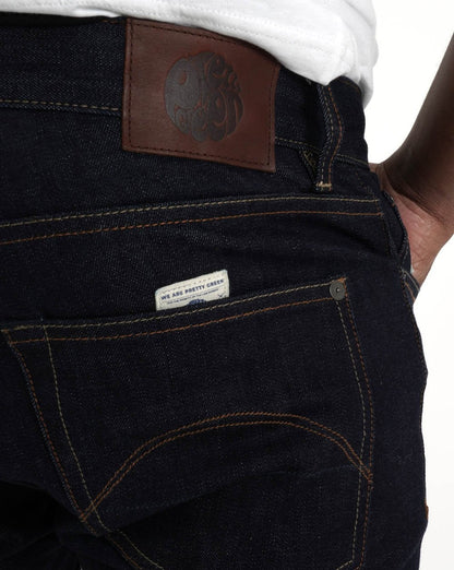 Pretty Green – Castlefield – Schmal geschnittene Jeans in Rinse-Waschung