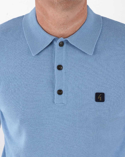 Gabicci Vintage Francesco LS Strickpolo Sky