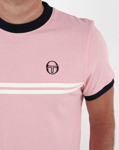 Sergio Tacchini Supermac T-Shirt Pink/Marineblau