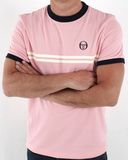 Sergio Tacchini Supermac T-Shirt Pink/Marineblau