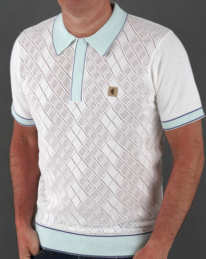 Gabicci Vintage Dafoe Strickpolo Weiß