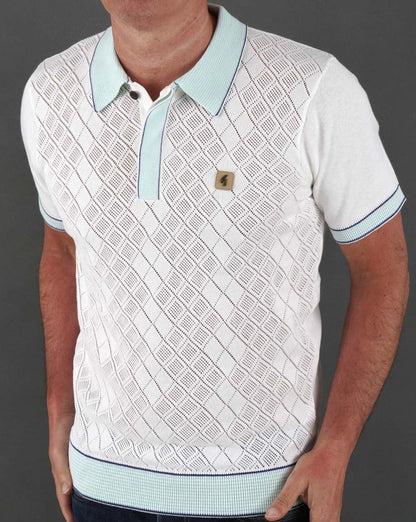 Gabicci Vintage Dafoe Strickpolo Weiß